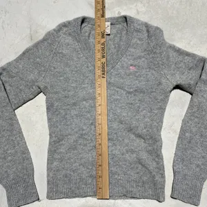 Vintage Abercrombie & Fitch 90s Y2K Sweater Women's M V Neck Hong Kong Moose thumbnail 5