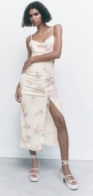 Zara Floral Ruched Dress‎ thumbnail 1