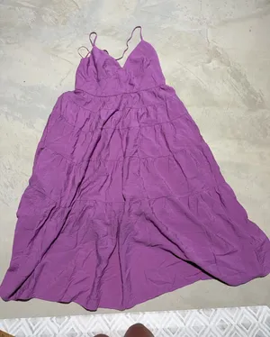 Abercrombie & fitch Purple Tiered Spaghetti Strap Dress XLP thumbnail 1