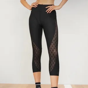 Nwot Alo Airlift Celeste Black Mesh Crop Leggings thumbnail 5
