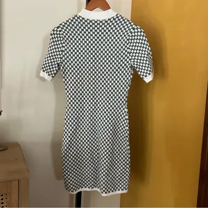 Abercrombie & Fitch Checkered Mock Neck Mini Sweater Dress‎ Short Sleeve Size S thumbnail 7