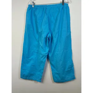 Fresh Produce Turquoise Blue Cotton Crop Capri Pants Drawstring Large thumbnail 2