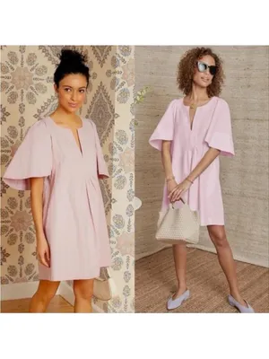 Tuckernuck Pomander Place Finley Flutter Sleeve Mauve Pink Mini Dress Size XS thumbnail 2