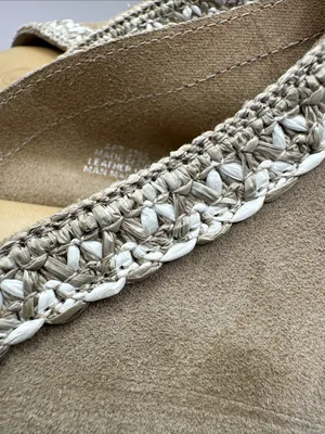 Carlo Pera Italy Taupe Platform Mule Clogs Leather Braided Trim Slip On EU 40 thumbnail 11