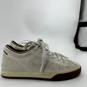Rothy's The Lace-Up Sneakers Gum Terry Low Top Knit Round Toe Beige Neutral 7 thumbnail 3