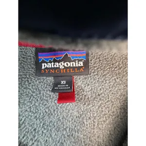 Patagonia Synchilla Snap-T Fleece Pullover Gray Navy Blue Women XS 25455 thumbnail 3