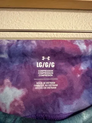 Under armour -Dye Leggings in Purple, Teal & White thumbnail 2