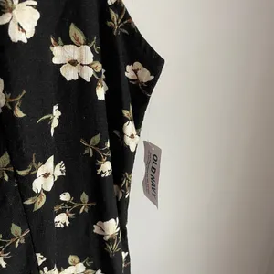 Old Navy Black Moody Floral Mini Dress Sleeveless Tank Sundress‎ size Large NWT thumbnail 5