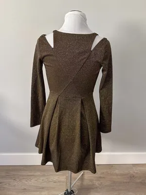 Urban Outfitters Cooperative Gold Shimmer Mini Dress thumbnail 5