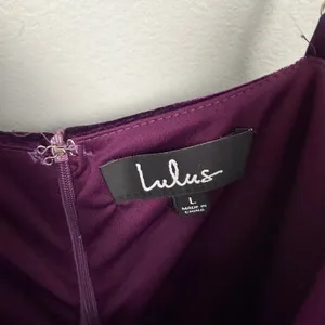 Lulus‎ Velvet Tulip Hem Maxi Dress Purple Romantic Evening Cocktail Size Large thumbnail 9