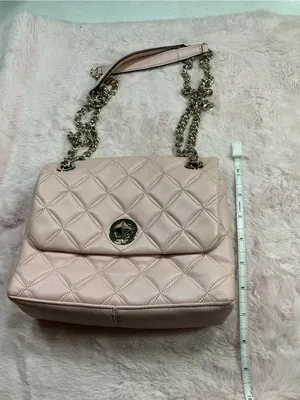 kate spade Quilted Shoulder Bag in Blush Pink with Gold Chain thumbnail 10