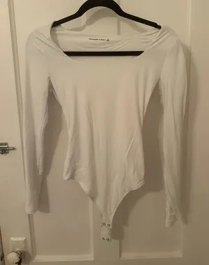 Abercrombie White Bodysuit Long Sleeve thumbnail 1