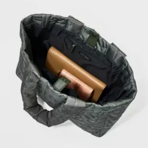 Wild Fable Olive Quilted Puffy Tote Bag thumbnail 4