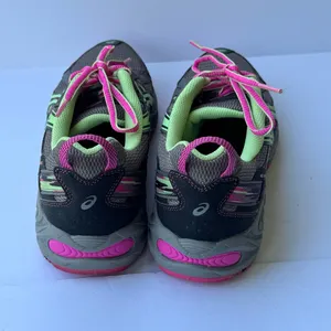 ASICS Gel Venture 5 Trail Running Shoes Women’s Size 9 Gray Pink Green thumbnail 6