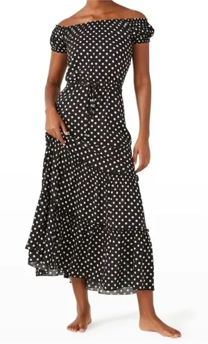 Kate Spade Lia Polka Dot Maxi Dress Size Medium thumbnail 1