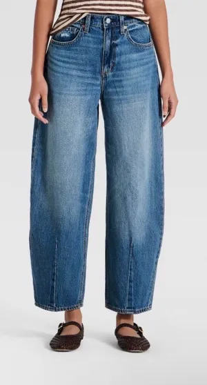 Target Wide Leg Barrel Jeans  thumbnail 1