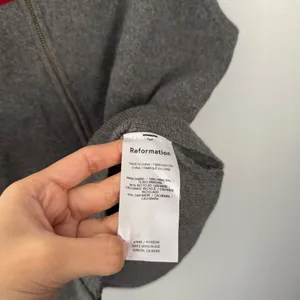 Reformation Large Esti Cashmere Sweater Vest Moto‎ Stripe Grey Fall Winter Ski thumbnail 7