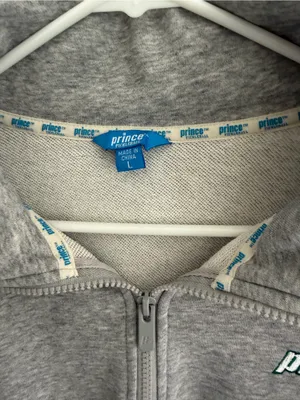 Prince‎ Pickleball Gray Cropped 1/4 Zip Sweatshirt Women's Large Tennis thumbnail 3