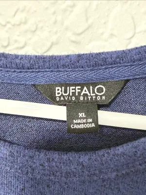 Buffalo David Bitton Crewneck Pullover in Blue Size XL thumbnail 3
