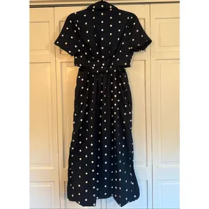 Old Navy polka dot cutout side midi dress size small thumbnail 14