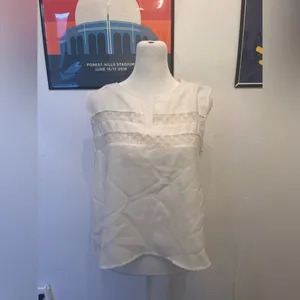 Anine Bing Lace Insert Top Cream Medium thumbnail 2