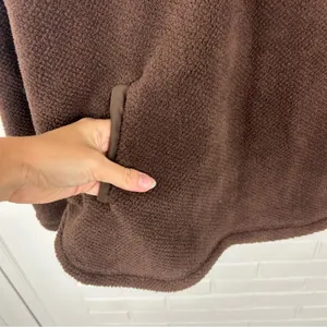 NWT Thread & Supply Brown Sherpa Pullover Jacket Size S thumbnail 5