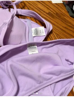 wild fable Lavender Bikini Set with Tie Straps thumbnail 2