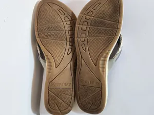 Sperry Parrotfish Gray and Cream Braided Flip Flops Size 9 thumbnail 7