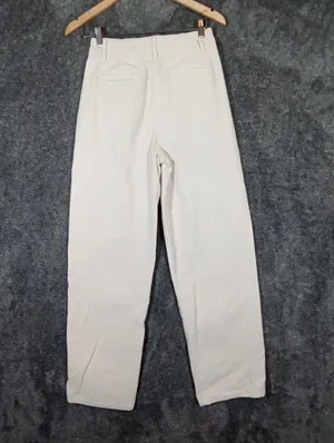 Wilfred Aritzia Ascendant Pant High Waisted cotton Utility Cream Wide Leg Sz4 thumbnail 8