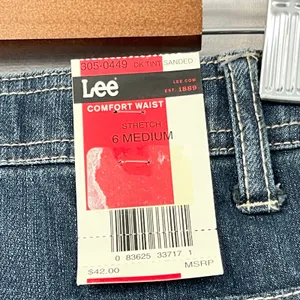 Lee Womens Jeans Size 6 Medium Straight Leg Y2K Preppy Minimalist Dark Academia thumbnail 8