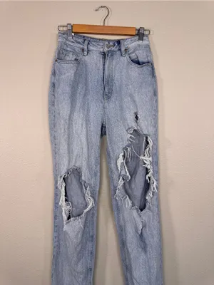 Pacsun Blue 90s Boyfriend Heavily Distressed Jeans Womens 27 Casual Denim thumbnail 12