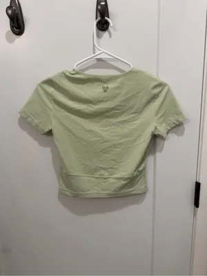 Aritzia Light Sage Short Sleeve Cropped Tee thumbnail 2