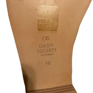 Oasis Society California Tan Vegan Leather Square Toe Block Heel Mules Size 10 thumbnail 4