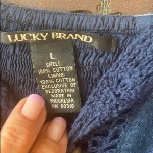 Lucky Brand Navy Blue Floral Maxi Dress thumbnail 9