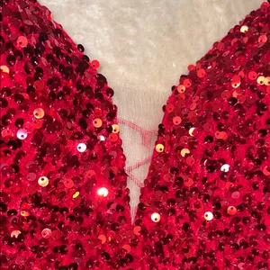 NOX Anabel Red Sequin Strapless Bodycon‎ Mini Dress Size 8 thumbnail 10