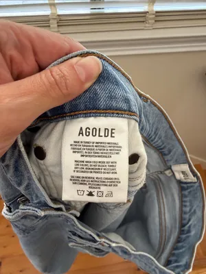 Agolde Light Wash Button-Fly Denim Jeans thumbnail 6