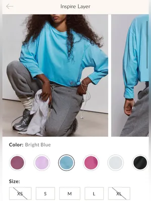 NWOT Free People FP Movement Inspire Layer - bright blue - XL thumbnail 7