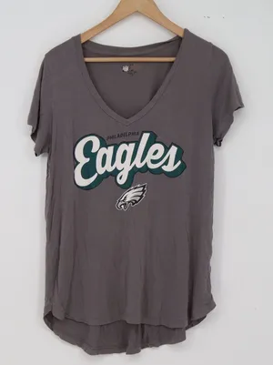 Philadelphia Eagles T-Shirt Womens M Gray NFL Football Other Brand Good thumbnail 1