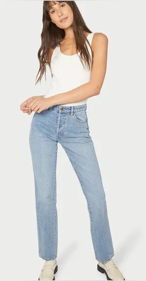 NWT Rolla’s Classic Straight 90s Blue Jeans Denim Size 25 thumbnail 1