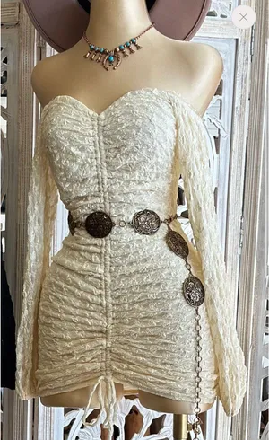 White lace mini dress thumbnail 1