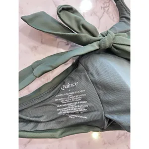 NWOT Quince Palm Green Italian Scoop Bikini Top Size Large thumbnail 5