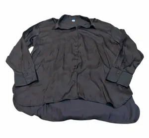 OLD NAVY silky black button down thumbnail 1