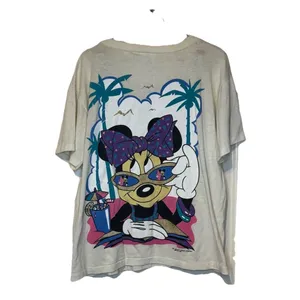 Walt Disney Women's Top Vintage Minnie Mouse‎ Print Boxy Fit Short Sleeve Small thumbnail 8