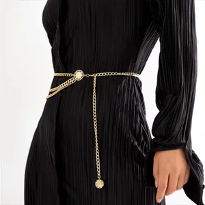 Golden Plated Tassel Belt Chain Elegant‎ Alloy Accessory Versatile Style thumbnail 12