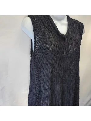 Rendezvous Black Knit Swim Coverup Size Small thumbnail 3