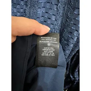 Alice+ Olivia Joanne Tiered Handkerchief Hem Dress Sapphire Blue‎ Lace Trim sz 2 thumbnail 6