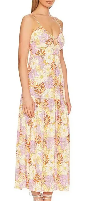 l*space Gemma Wavy Daisy Floral Print Midi Dress Size Small thumbnail 1