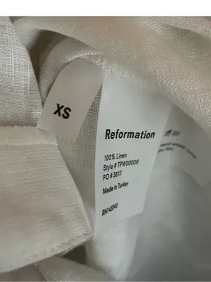 Reformation Linen Ruffle Shirt thumbnail 8