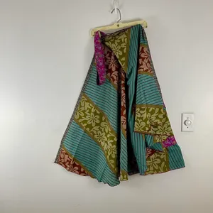 Reversible Maxi Wrap Skirt BIN268 Pink thumbnail 2