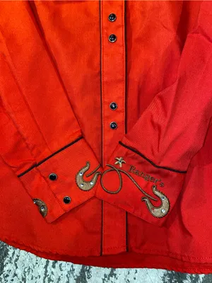 Rangers original women’s western top red size large thumbnail 2
